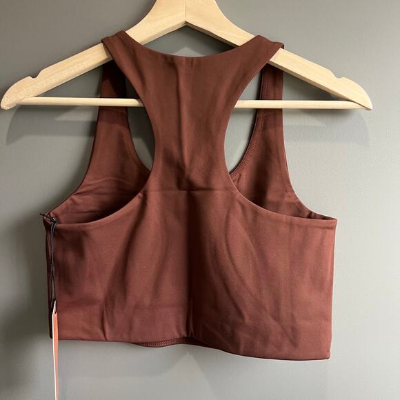 Girlfriend Collective Café Paloma Racerback Sports Bra Brown Size Medium - Picture 5 of 7